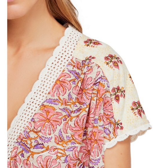 NWT Free People Leilani Floral Printed Top XS - Picture 4 of 7